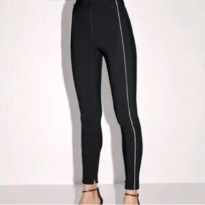 ZARA BLACK RHINESTONE HI-RISE LEGGINGS PANTS Size XS NEW WITHOUT TAG!